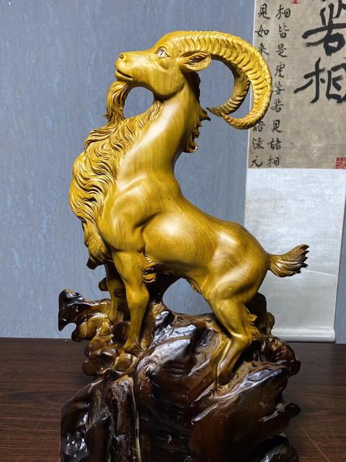 木雕工藝品十二生肖羊根雕擺件