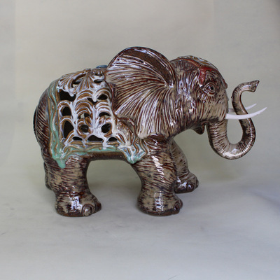 【鎮(zhèn)宅高檔風(fēng)格工藝 吉祥擺件 窯變陶瓷工藝品 陶瓷窯變大象 XZ6382】?jī)r(jià)格,廠家,圖片,陶瓷工藝品,德化縣友誠(chéng)陶瓷商行-